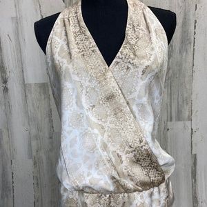 White House Black Market SnakeskinTop